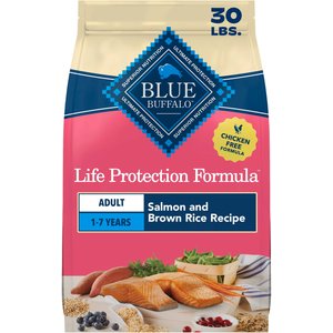 Blue Buffalo Life Protection Formula Adult Salmon & Brown Rice Recipe Dry Dog Food, 30-lb bag