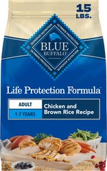 Blue Buffalo Life Protection Formula Chicken & Brown Rice Dry Food + Homestyle Recipe Chicken Dinner Garden Vegetables & Brown Rice Canned Dog Food slide 2 of 9
