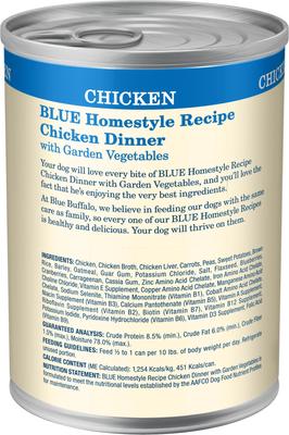 Show full view: Blue Buffalo Life Protection Formula Chicken & Brown Rice Dry Food + Homestyle Recipe Chicken Dinner Garden Vegetables & Brown Rice Canned Dog Food slide 7 of 9