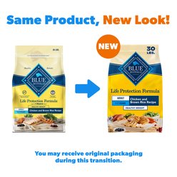 Blue Buffalo Life Protection Formula Healthy Weight Adult Chicken & Brown Rice Recipe Dry Dog Food, 30-lb bag slide 2 of 9