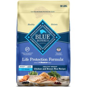 Blue Buffalo Life Protection Formula Healthy Weight Large Breed Adult Weight-Control Chicken & Brown Rice Recipe Dry Dog Food, 30-lb bag