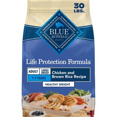 Blue Buffalo Blue Buffalo Chicken & Rice Large Breed Healthy Weight Dog Food, 30 lb
