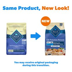 Blue Buffalo Life Protection Formula Healthy Weight Large Breed Adult Weight-Control Chicken & Brown Rice Recipe Dry Dog Food, 30-lb bag slide 2 of 9