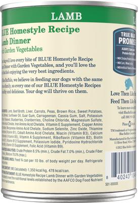 Show full view: Blue Buffalo Life Protection Formula Lamb & Brown Rice Dry Food + Homestyle Recipe Lamb Dinner with Garden Vegetables Canned Dog Food slide 3 of 10