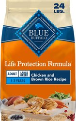 Blue Buffalo Life Protection Formula Large Breed Adult Chicken & Brown Rice Recipe Dry Dog Food, 24-lb bag