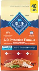 Blue Buffalo Life Protection Formula Large Breed Adult Chicken & Brown Rice Recipe Dry Dog Food, 40-lb bag