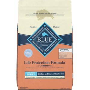 Blue Buffalo Life Protection Formula Large Breed Puppy Chicken & Brown Rice Recipe Dry Dog Food, 24-lb bag