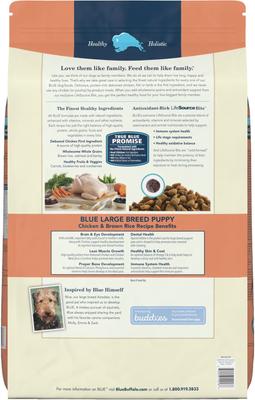 Show full view: Blue Buffalo Life Protection Formula Large Breed Puppy Chicken & Brown Rice Recipe Dry Dog Food, 24-lb bag slide 3 of 12