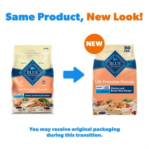Blue Buffalo Life Protection Formula Large Breed Puppy Chicken & Brown Rice Recipe Dry Dog Food, 30-lb bag