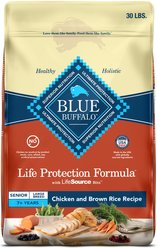 Blue Buffalo Life Protection Formula Large Breed Senior Chicken & Brown Rice Recipe Dry Dog Food, 30-lb bag