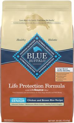 Show full view: Blue Buffalo Life Protection Formula Large Breed Senior Chicken & Brown Rice Recipe Dry Food + Bones & Chews Made in USA Roasted Marrow Bone 6" Dog Treat slide 6 of 10