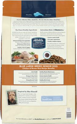 Show full view: Blue Buffalo Life Protection Formula Large Breed Senior Chicken & Brown Rice Recipe Dry Food + Bones & Chews Made in USA Roasted Marrow Bone 6" Dog Treat slide 7 of 10
