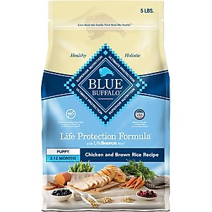 Blue Buffalo Life Protection Formula Puppy Chicken & Brown Rice Recipe Dry Dog Food, 5-lb bag