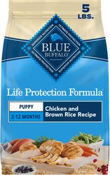 Blue Buffalo Life Protection Formula Puppy Chicken & Brown Rice Recipe Dry Dog Food, 5-lb bag