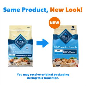Blue Buffalo Life Protection Formula Puppy Chicken & Brown Rice Recipe Dry Dog Food, 5-lb bag