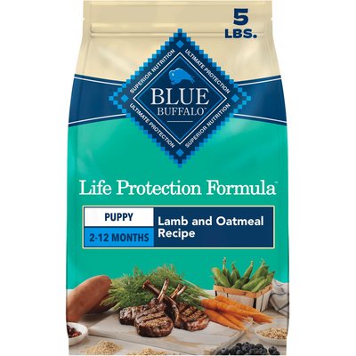 Blue Buffalo Life Protection Formula Puppy Lamb & Oatmeal Recipe Dry Dog Food, 5-lb bag