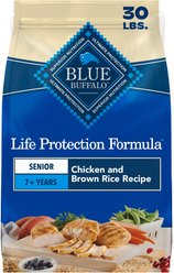 Blue Buffalo Life Protection Formula Senior Chicken & Brown Rice Recipe Dry Dog Food, 30-lb bag