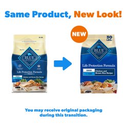 Blue Buffalo Life Protection Formula Senior Chicken & Brown Rice Recipe Dry Dog Food, 30-lb bag slide 2 of 9