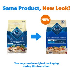 Blue Buffalo Life Protection Formula Senior Chicken & Brown Rice Recipe Dry Dog Food, 30-lb bag