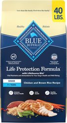 Blue Buffalo Life Protection Formula Senior Chicken & Brown Rice Recipe Dry Dog Food, 40-lb bag slide 1 of 9