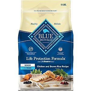 Blue Buffalo Life Protection Formula Senior Chicken & Brown Rice Recipe Dry Dog Food, 5-lb bag