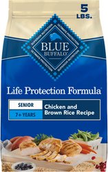 Blue Buffalo Life Protection Formula Senior Chicken & Brown Rice Recipe Dry Dog Food, 5-lb bag