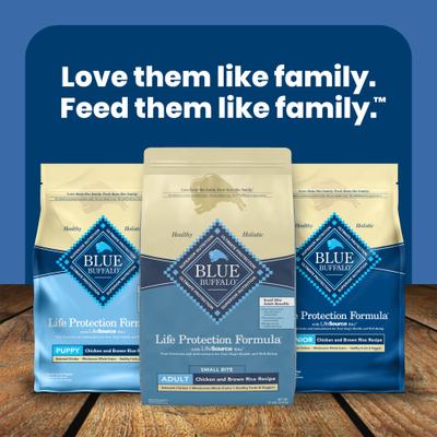 Show full view: Blue Buffalo Life Protection Formula Small Bite Adult Chicken & Brown Rice Recipe Dry Dog Food, 15-lb bag slide 10 of 12