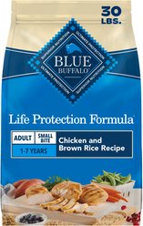 Blue Buffalo Life Protection Formula Small Bite Adult Chicken & Brown Rice Recipe Dry Dog Food, 30-lb bag