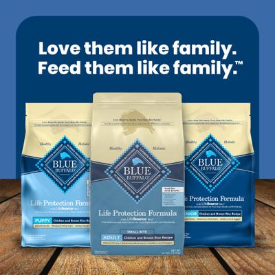 Show full view: Blue Buffalo Life Protection Formula Small Bite Adult Chicken & Brown Rice Recipe Dry Dog Food, 34-lb bag slide 10 of 12