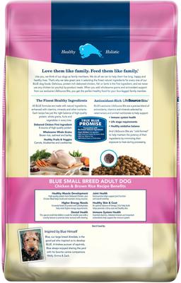 Show full view: Blue Buffalo Life Protection Formula Small Breed Adult Chicken & Brown Rice Recipe Dry Dog Food, 15-lb bag slide 3 of 12