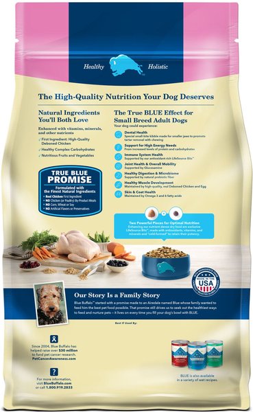 Show full view: Blue Buffalo Life Protection Formula Small Breed Adult Chicken & Brown Rice Recipe Dry Dog Food, 5-lb bag slide 3 of 12