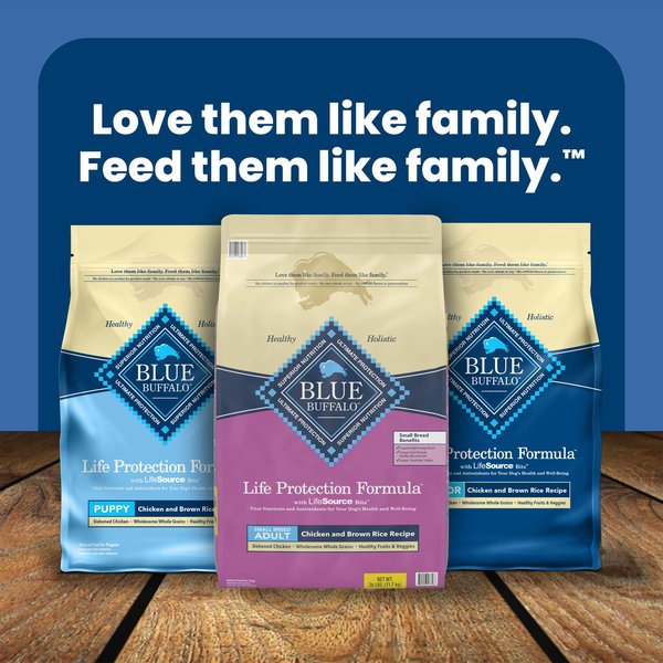 Show full view: Blue Buffalo Life Protection Formula Small Breed Adult Chicken & Brown Rice Recipe Dry Dog Food, 5-lb bag slide 10 of 12