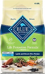 Blue Buffalo Life Protection Formula Small Breed Adult Lamb & Brown Rice Recipe Dry Dog Food, 15-lb bag