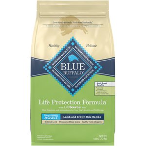 Blue Buffalo Life Protection Formula Small Breed Adult Lamb & Brown Rice Recipe Dry Dog Food, 5-lb bag