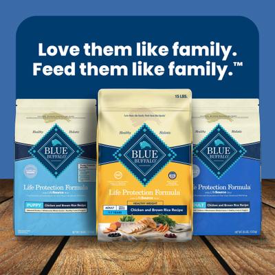 Show full view: Blue Buffalo Life Protection Formula Small Breed Healthy Weight Adult Chicken & Brown Rice Recipe Dry Dog Food, 15-lb bag slide 10 of 12