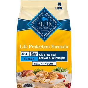 Blue Buffalo Life Protection Formula Small Breed Healthy Weight Adult Chicken & Brown Rice Recipe Dry Dog Food, 5-lb bag