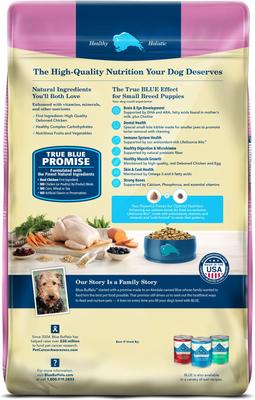 Show full view: Blue Buffalo Life Protection Formula Small Breed Puppy Chicken & Oatmeal Recipe Dry Dog Food, 5-lb bag slide 3 of 12