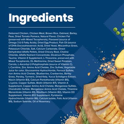 Show full view: Blue Buffalo Life Protection Formula Small Breed Senior Chicken & Brown Rice Recipe Dry Dog Food, 15-lb bag slide 6 of 12