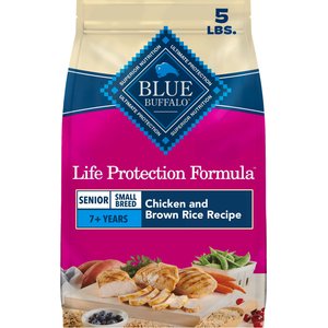 Blue Buffalo Life Protection Formula Small Breed Senior Chicken & Brown Rice Recipe Dry Dog Food, 5-lb bag