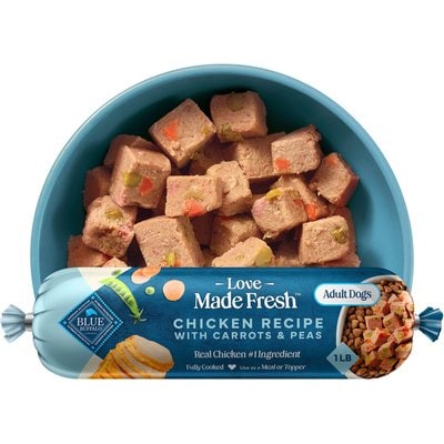 Blue Buffalo Blue Buffalo Love Made Chicken with Carrots & Peas Fresh Refrigerated Dog Food, 1-lb roll, case of 6