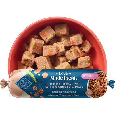Blue Buffalo Blue Buffalo Love Made Fresh Refrigerated All Natural Beef with Carrots & Peas Dog Food, 1-lb roll, case of 6