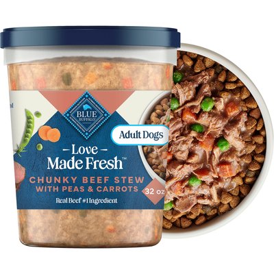 Blue Buffalo Blue Buffalo Love Made Fresh Refrigerated All Natural Beef Stew with Carrots & Peas Dog Food, 2-lb tub, case of 4