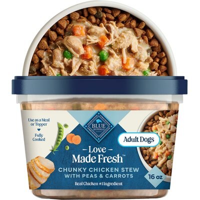 Blue Buffalo Blue Buffalo Love Made Fresh Refrigerated All Natural Chicken Stew with Carrots & Peas Dog Food, 1-lb tub, case of 6