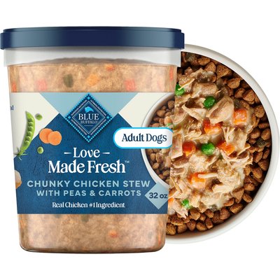 Blue Buffalo Blue Buffalo Love Made Fresh Refrigerated All Natural Chicken Stew with Carrots & Peas Dog Food, 2-lb tub, case of 4