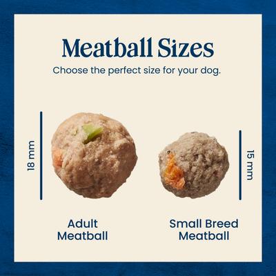 Show full view: Blue Buffalo Love Made Fresh Frozen All Natural Beef Meatball with Carrots & Peas Dog Food, 1-lb pouch, case of 4 slide 8 of 11