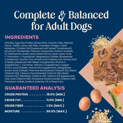 Show full view: Blue Buffalo Love Made Fresh Frozen All Natural Beef Meatball with Carrots & Peas Dog Food, 1-lb pouch, case of 4 slide 7 of 11