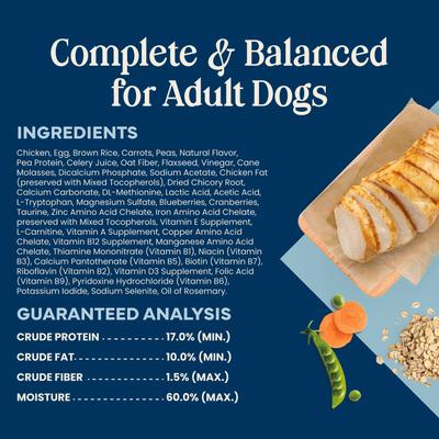 Show full view: Blue Buffalo Love Made Fresh All Natural Chicken Meatball with Carrots & Peas Dog Food, 4-lb pouch, case of 3 slide 7 of 11