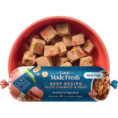 Blue Buffalo Blue Buffalo Love Made Fresh Refrigerated All Natural Beef with Carrots & Peas Dog Food, 5-lb roll, case of 4