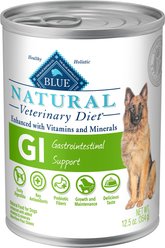 Blue Buffalo Natural Veterinary Diet GI Gastrointestinal Support Grain-Free Wet Dog Food, 12.5-oz, case of 24