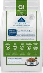 Blue Buffalo Natural Veterinary Diet GI Gastrointestinal Support Low Fat Dry Dog Food, 22-lb bag slide 2 of 9
